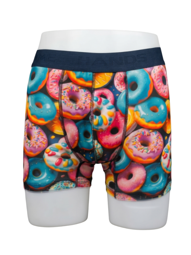 Мъжки и младежки памучни боксери с дигитален принт на понички Donuts Arnica Group